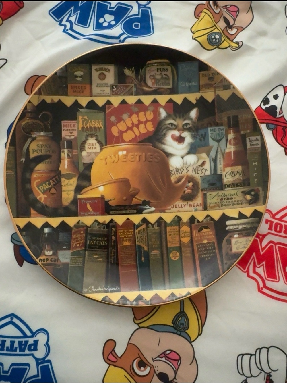 Charles Wysocki  'Purr-fect Places' Collectible Plate - White